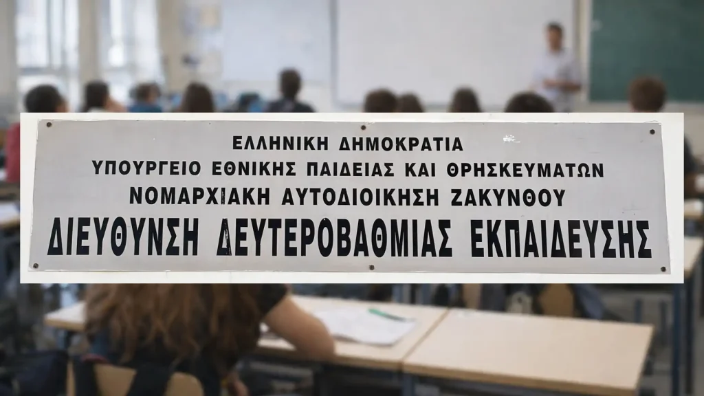 DIEFTHINSI DEYTEROVATHMIAS EKPAIDEYSHS ZAKYNTHOY